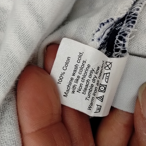 Madewell women's small button back blue/white plaid flannel feel material top - Picture 10 of 13